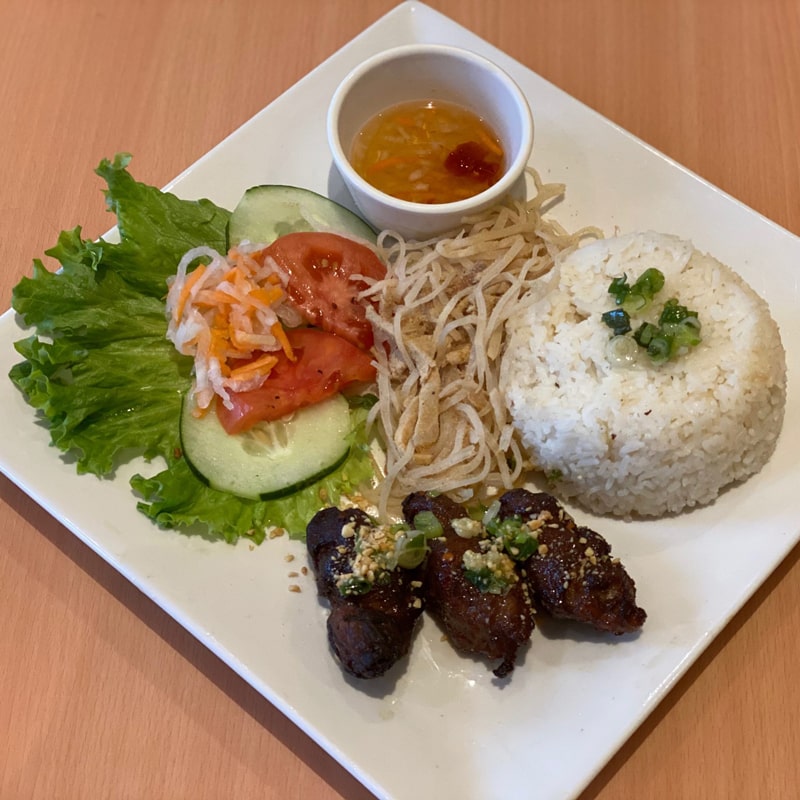 35. Rice with Shredded Pork and Pork Skewers 35. Rice with Shredded Pork and Pork Skewers