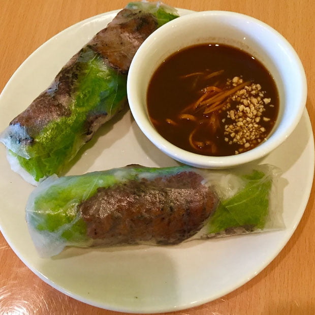 A8. 2 Sumer Roll: Vermicelli, Vegetable & Charbroiled Beef Rolled in Rice Paper A8. 2 Sumer Roll: Vermicelli, Vegetable & Charbroiled Beef Rolled in Rice Paper