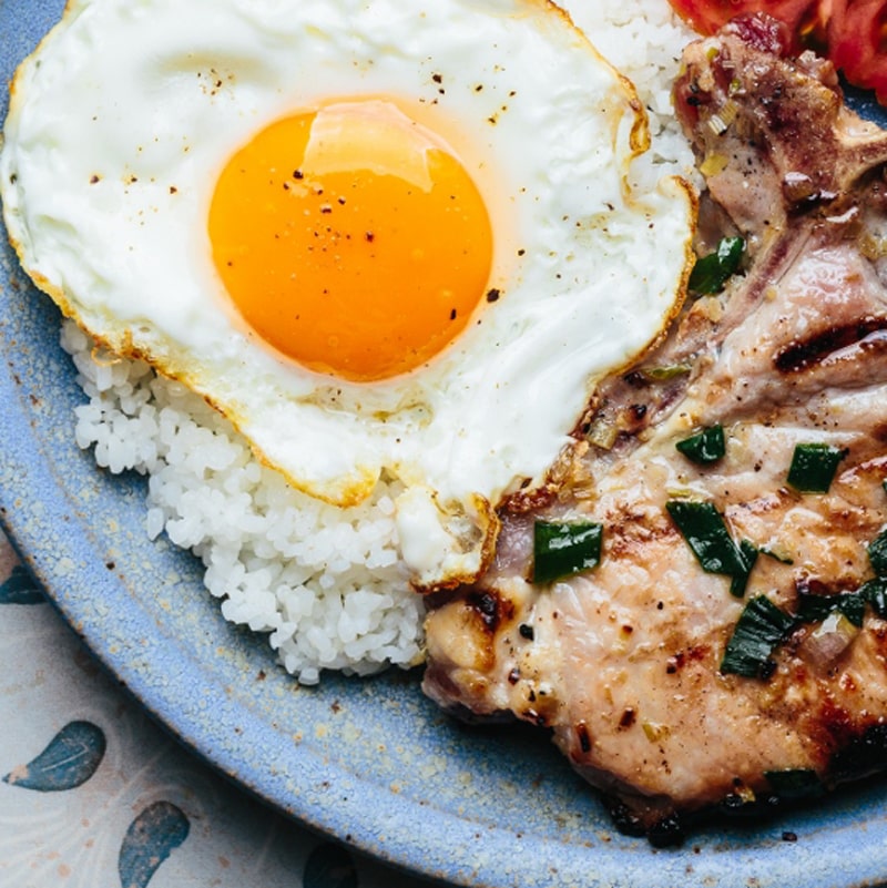 C16. Char-grilled Pork Chop & Egg C16. Char-grilled Pork Chop & Egg