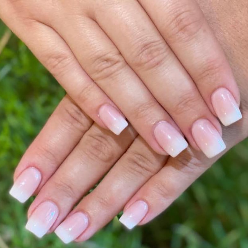 Dipping Powder on Real Nail French Dipping Powder on Real Nail French