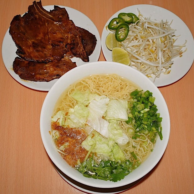 N17. Egg Noodle Soup w Charbroiled Pork Chop N17. Egg Noodle Soup w Charbroiled Pork Chop