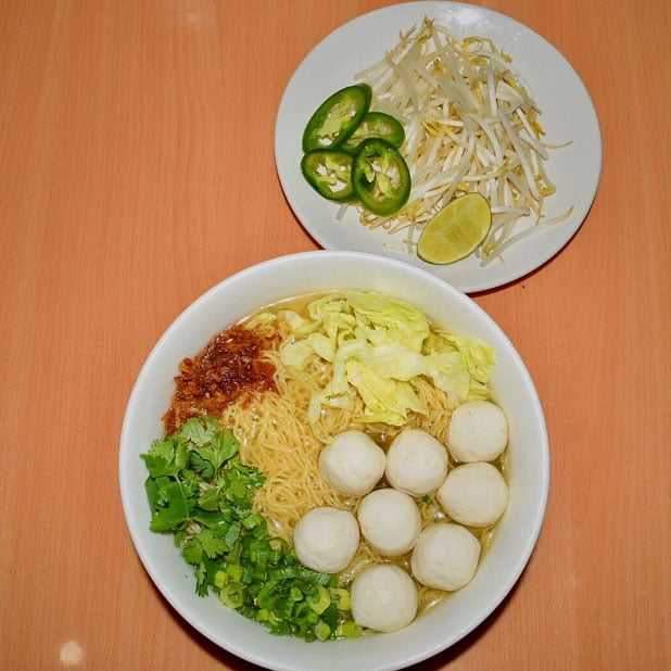 N8. Egg Noodle Soup w Fishballs N8. Egg Noodle Soup w Fishballs