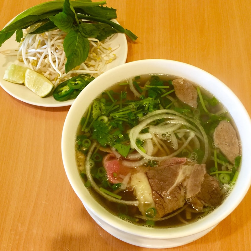 P1. Traditional Vietnamese Full Flavor PHO with Rare Steak, Welldone Brisket, Flank, Fatty Brisket, Tendon, Meatball & Tripe P1. Traditional Vietnamese Full Flavor PHO with Rare Steak, Welldone Brisket, Flank, Fatty Brisket, Tendon, Meatball & Tripe