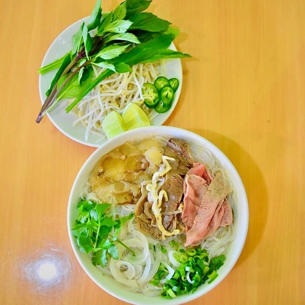 P12. PHO with Rare Steak, Flank & Tendon P12. PHO with Rare Steak, Flank & Tendon
