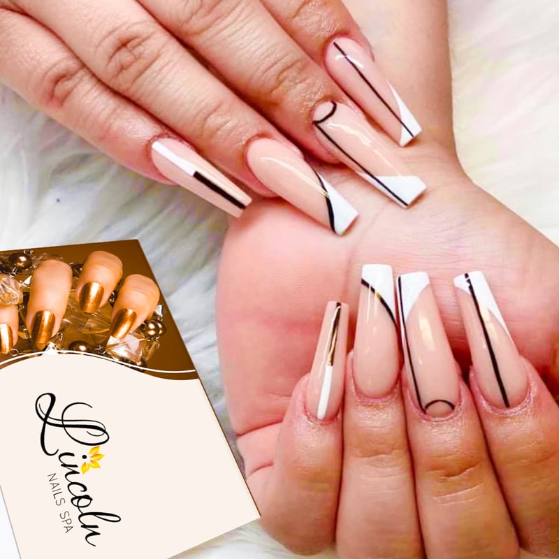 Acrylic Pink & White Full Set Acrylic Pink & White Full Set