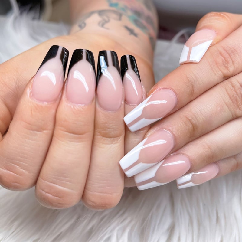 White Tips with Clear Gel Fill-ins White Tips with Clear Gel Fill-ins