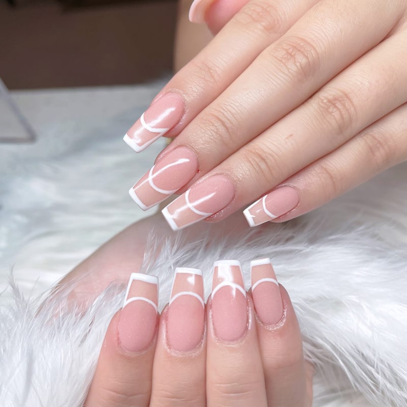 White Tips with Clear Gel Full Set White Tips with Clear Gel Full Set